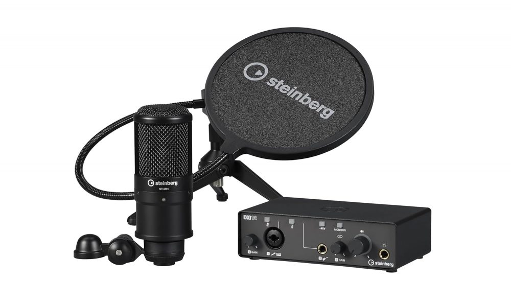 Steinberg Podcast Pack With IXO12 Audio Interface, Studio Condenser Mic, Pop Shield, Cable, Table Top Stand, Cubase AI, Cubasis LE, WaveLab Cast and Steinberg Plus Software